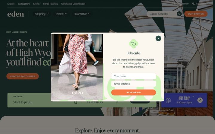 Screenshot ta' edenshopping.co.uk
