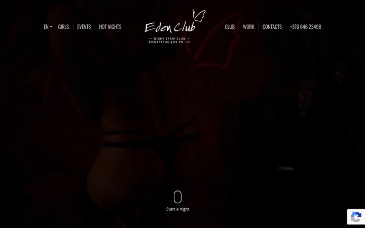 Snímek obrazovky edenstripclub.lt