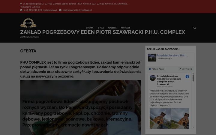 Captura de pantalla de edenszawracki.pl