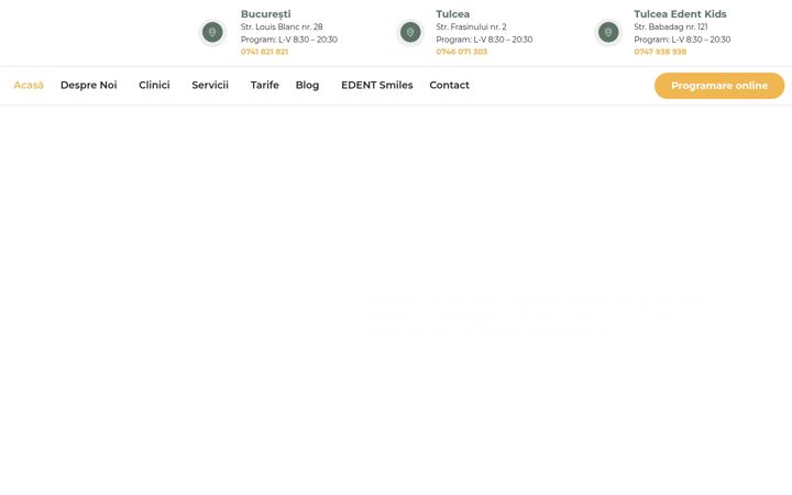 Screenshot of edentclinic.ro