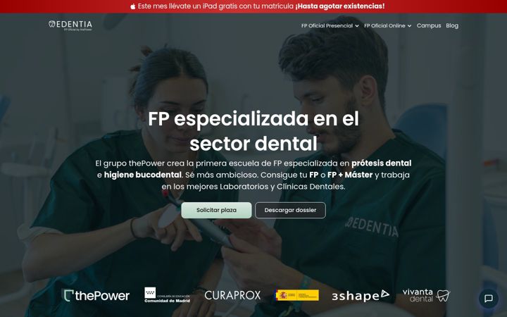Screenshot of edentiafp.com