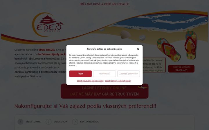 Screenshot of edentravel.eu