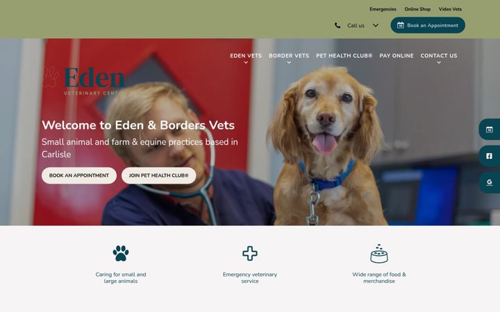 Zrzut ekranu edenvet.co.uk