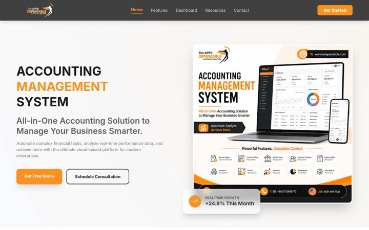 Screenshot of edependable.com