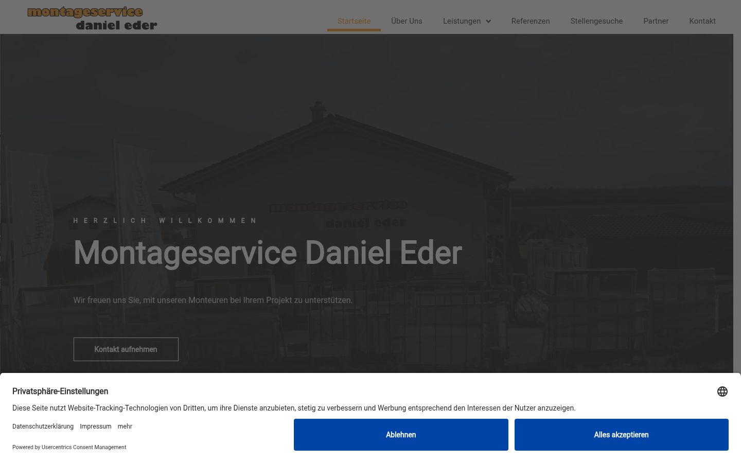 Screenshot of the consent banner shown before any interaction