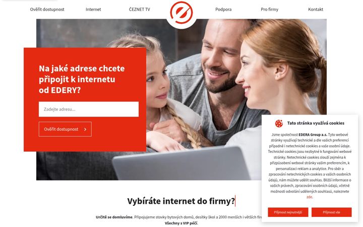 Ekrano kopija edera.cz