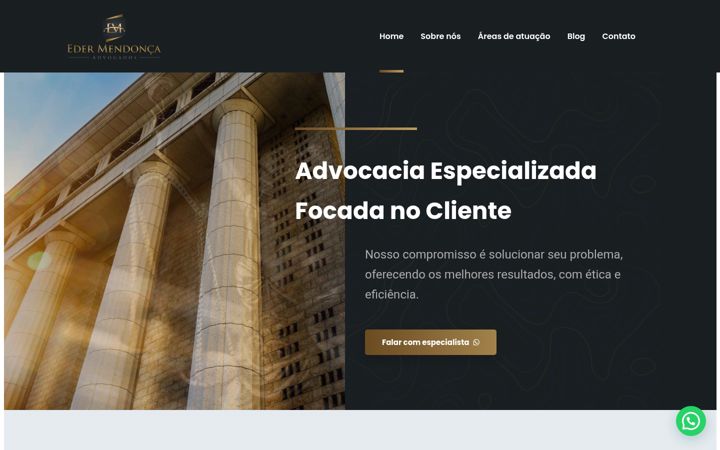 Screenshot of edermendonca.adv.br