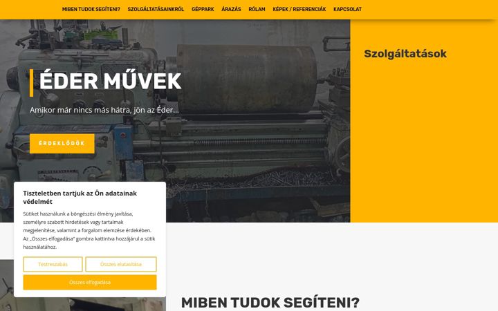 Skjermbilde av edermuvek.hu