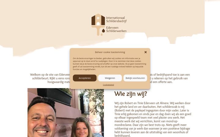 Screenshot of ederveenschilderwerken.nl