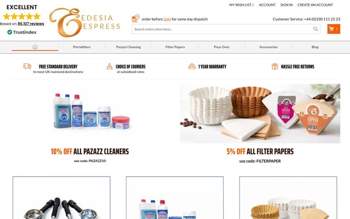 Screenshot of edesiaespress.com