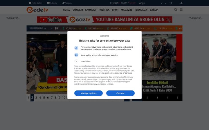 Screenshot of edetv.com.tr