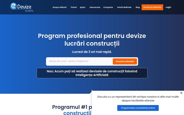 Screenshot of edevize.ro