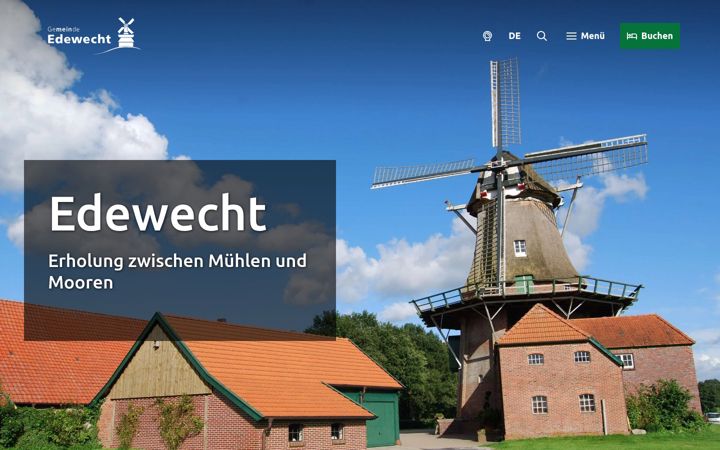 Екранна снимка на edewecht-touristik.de