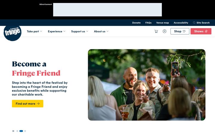 Captura de pantalla de edfringe.com