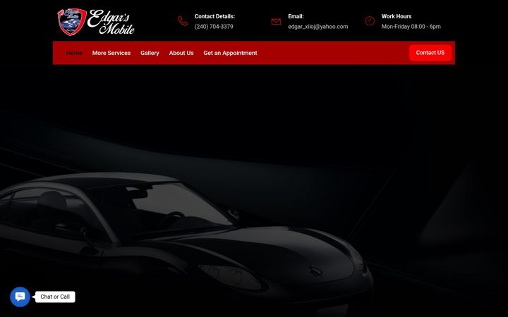 Screenshot of edgarsmobiledetailing.com
