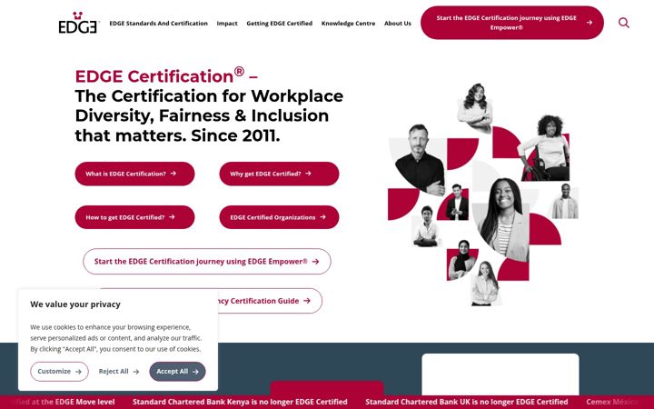 Screenshot of edge-cert.org