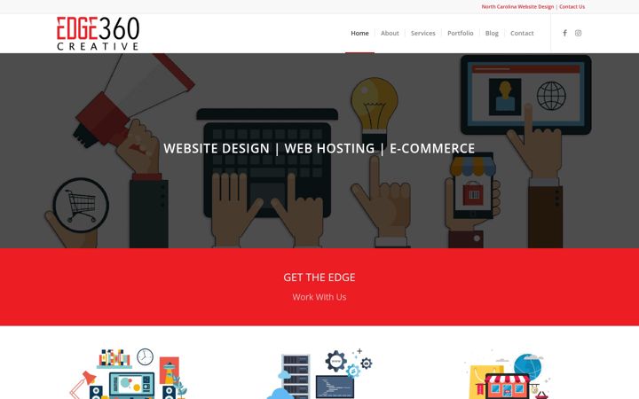 Screenshot of edge360creative.com