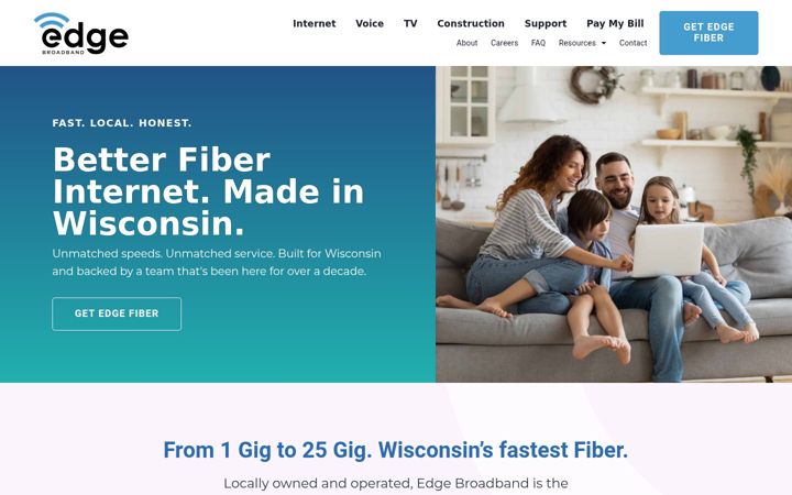 Screenshot of edgebroadband.com