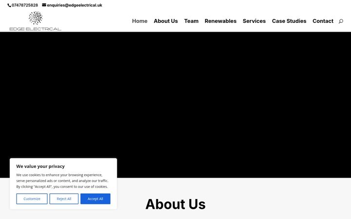 Screenshot of edgeelectrical.co.uk