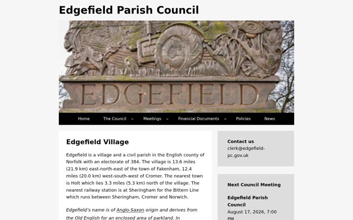 Screenshot of edgefield-pc.gov.uk