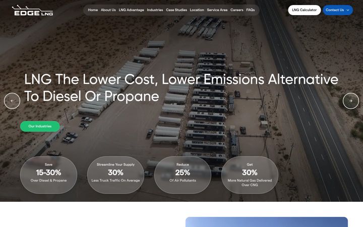 Screenshot of edgelng.com