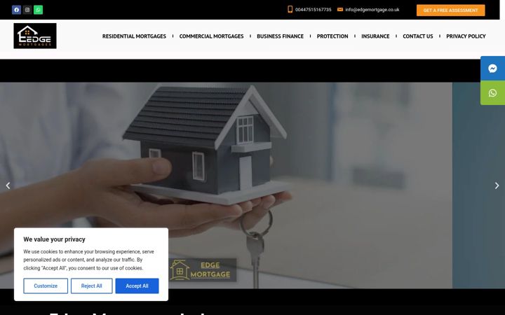 Screenshot of edgemortgage.co.uk