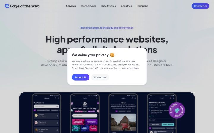 Screenshot of edgeoftheweb.co.uk