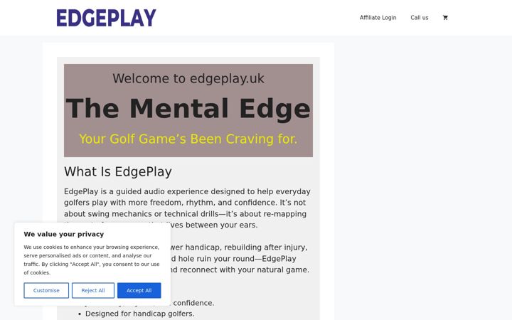 Screenshot of edgeplay.uk