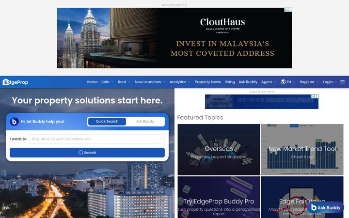 Screenshot of edgeprop.sg