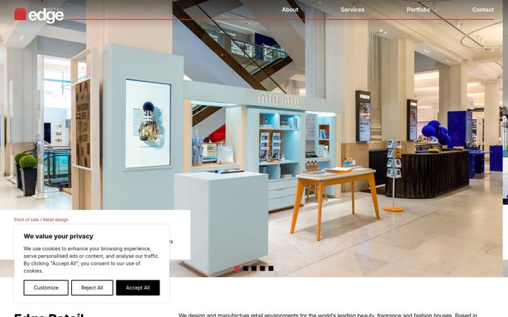 Screenshot of edgeretail.co.uk