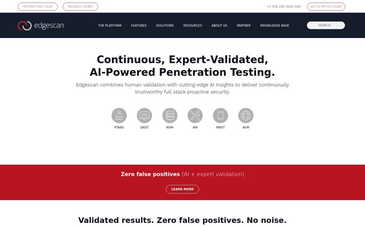 Screenshot of edgescan.com