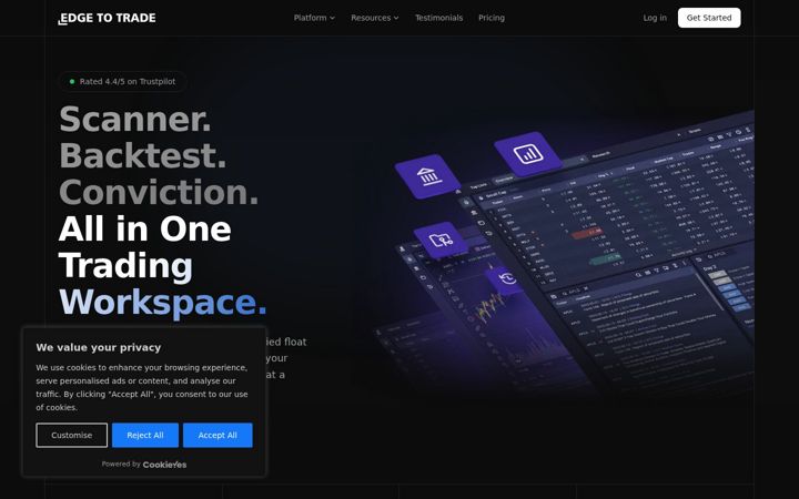 Screenshot of edgetotrade.com