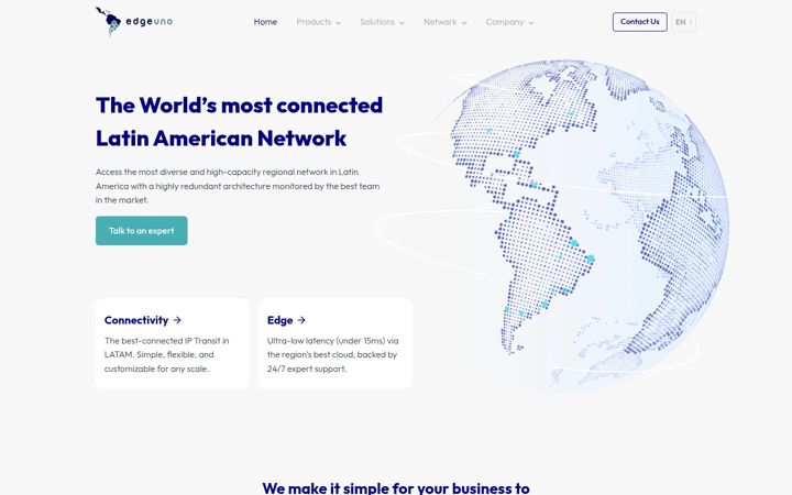 Screenshot of edgeuno.com