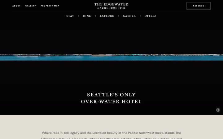 Screenshot of edgewaterseattlehotel.com