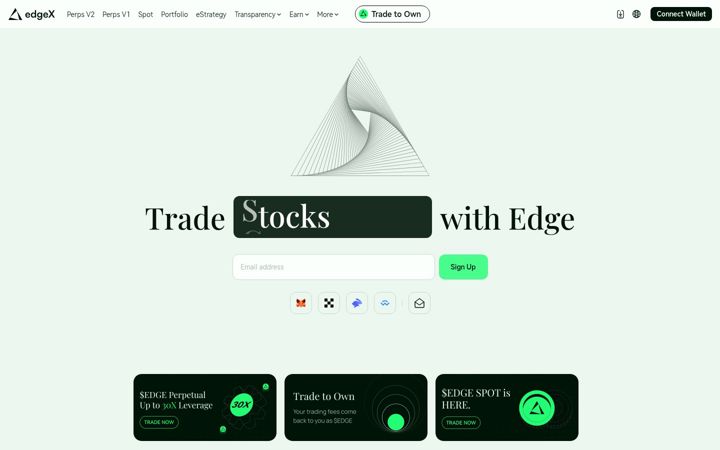 Screenshot of edgex.exchange