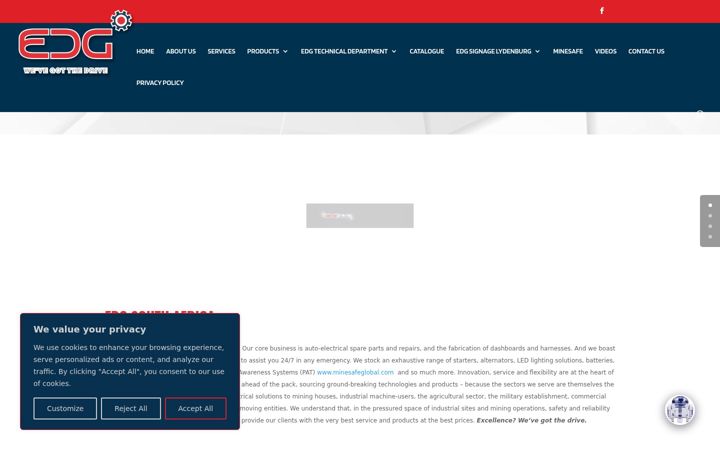 Screenshot ta' edgsa.co.za