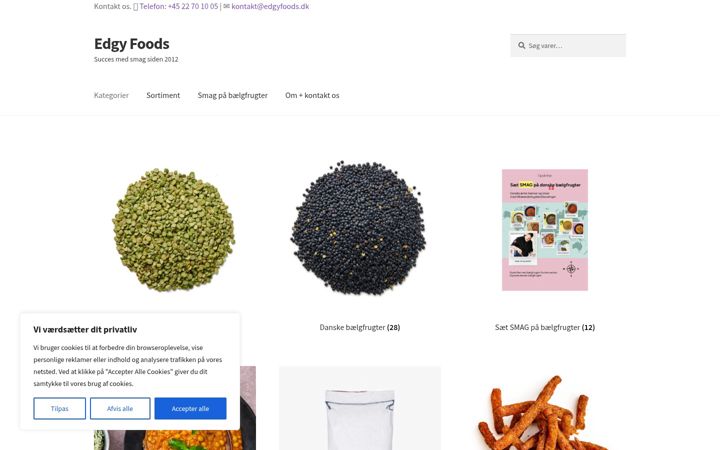 Képernyőkép: edgyfoods.dk