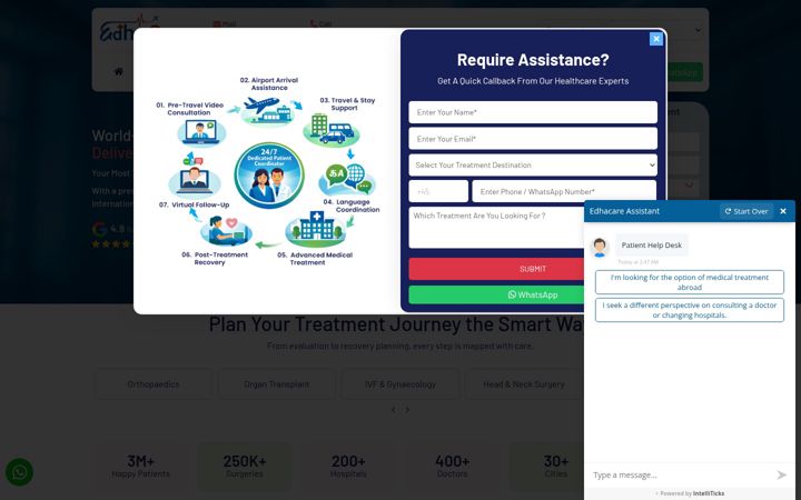 Screenshot of edhacare.com