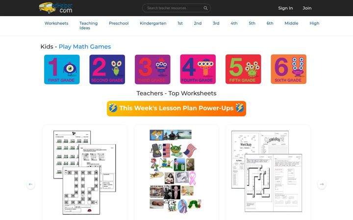 Screenshot of edhelper.com