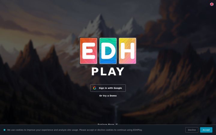 Screenshot of edhplay.com