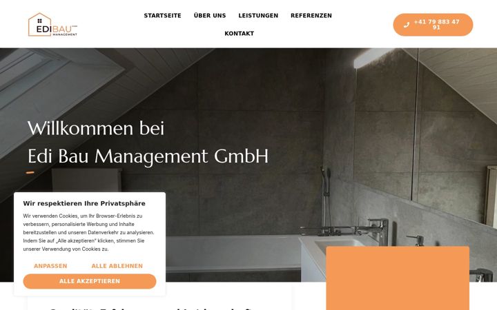 Screenshot of edi-baumanagement.ch