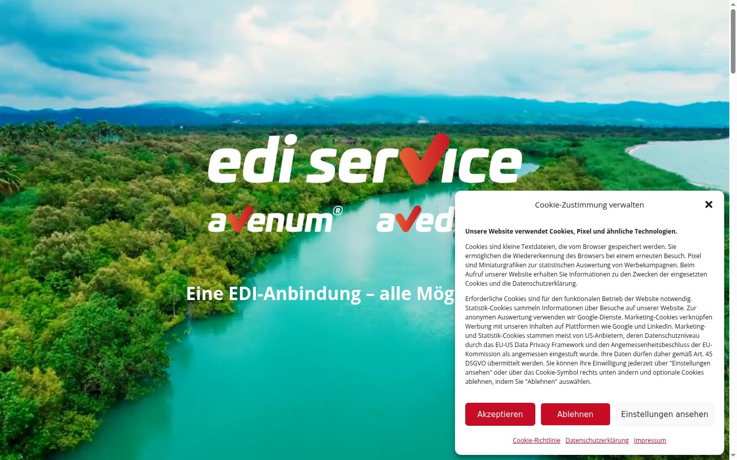 Sutikimo reklamjuostės, rodytos prieš bet kokią sąveiką, ekrano kopija