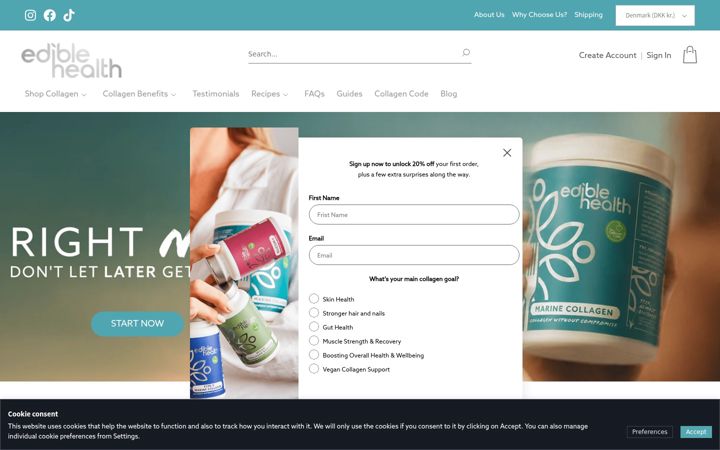 Screenshot of ediblehealth.com