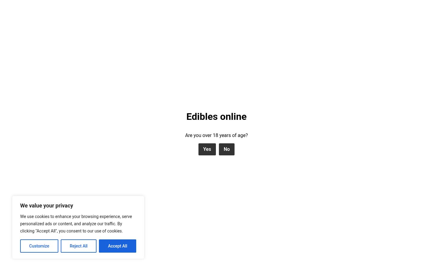 Screenshot del banner di consenso mostrato prima di qualsiasi interazione
