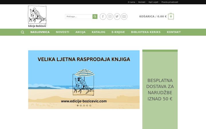 Screenshot of edicije-bozicevic.com