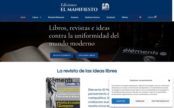 Screenshot of ediciones-elmanifiesto.com
