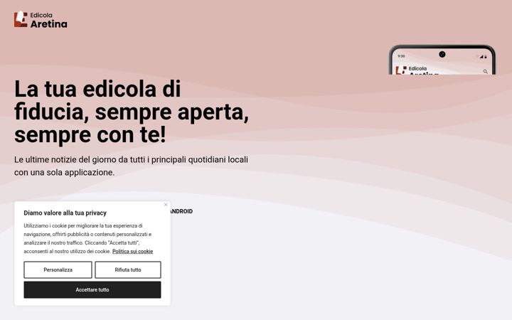 Screenshot of edicolaaretina.it