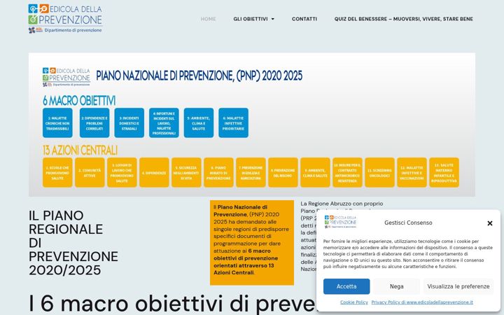 Ekrano kopija edicoladellaprevenzione.it