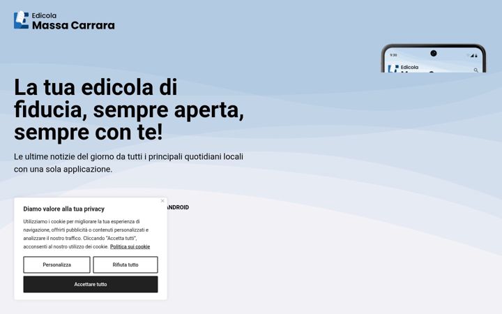 Screenshot of edicolamassacarrara.it