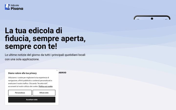 Screenshot of edicolapisana.it